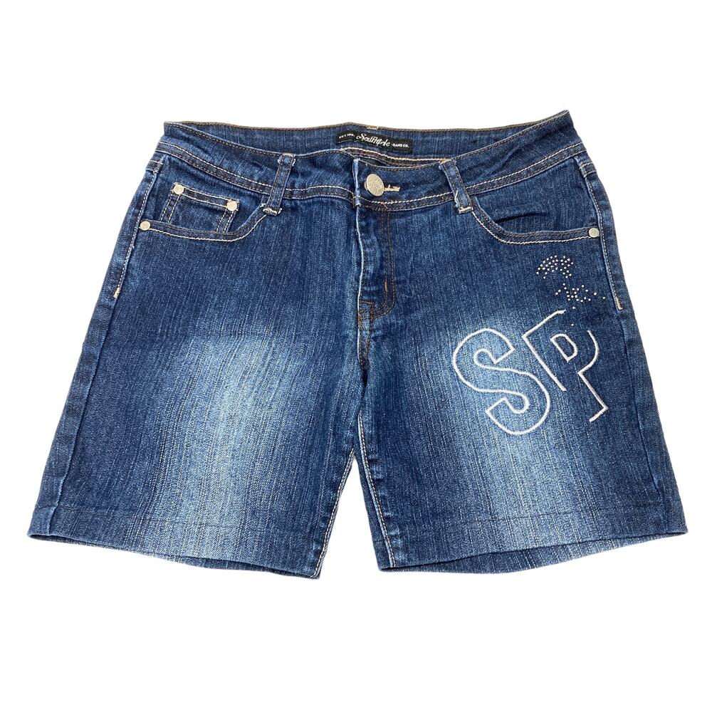 Vintage South Pole Jean Shorts Dark Wash Denim Y2K Size 9